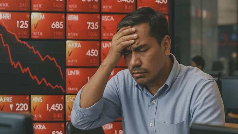 IHSG Longsor ke Level 6.599, Ratusan Saham Berguguran di Akhir Perdagangan