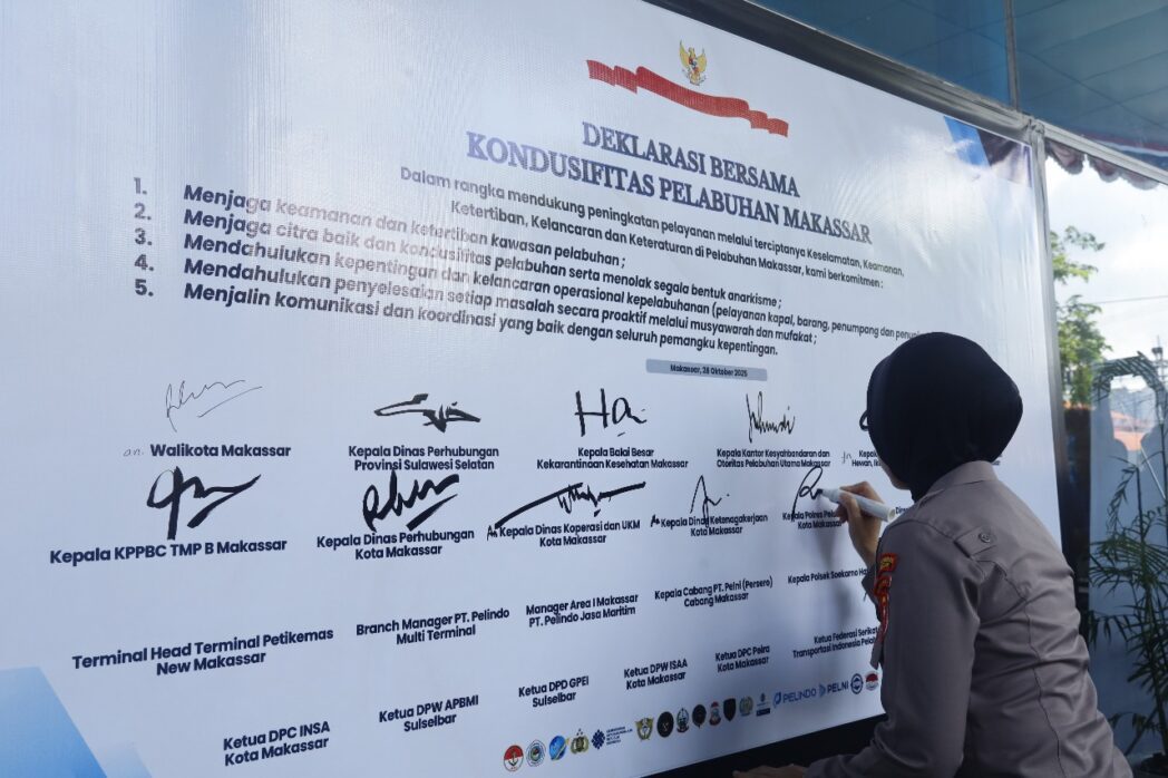 Lintas Instansi Teken Deklarasi Bersama Dukung Kondusifitas Pelabuhan Makassar