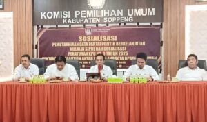 KPU Soppeng Sosialisasikan Pemutakhiran Data Parpol dan PKPU PAW DPRD